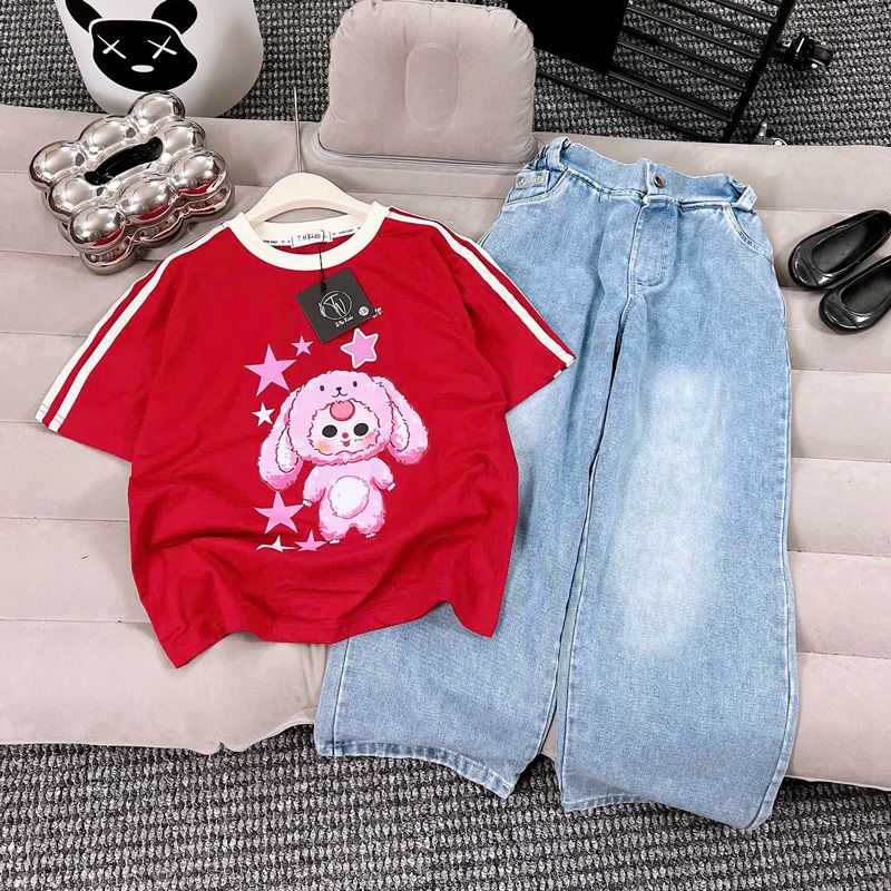 Bộ jean bé gái Baby Three ngôi sao
