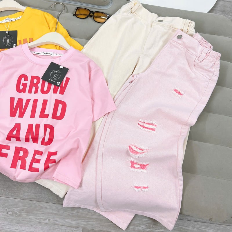 Bộ jean dài bé gái GROW WILD