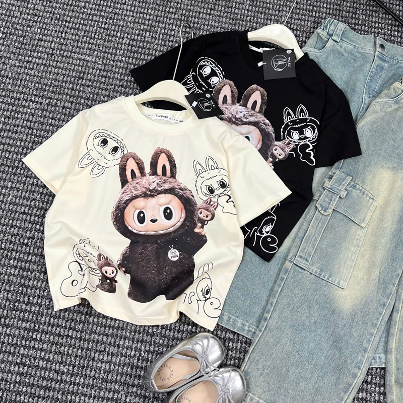 Bộ jean dài bé gái Labubu túi hộp