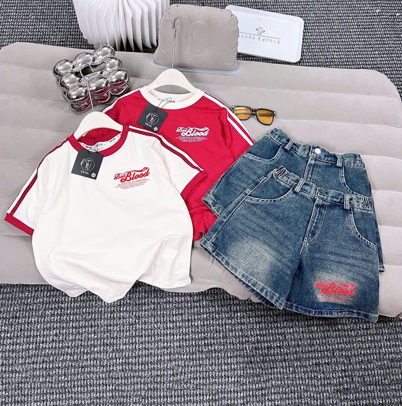 Bộ short jean bé gái Bad Blood