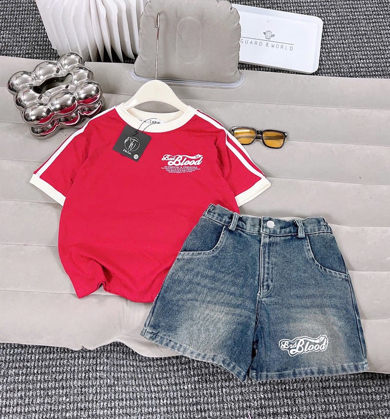 Bộ short jean bé gái Bad Blood