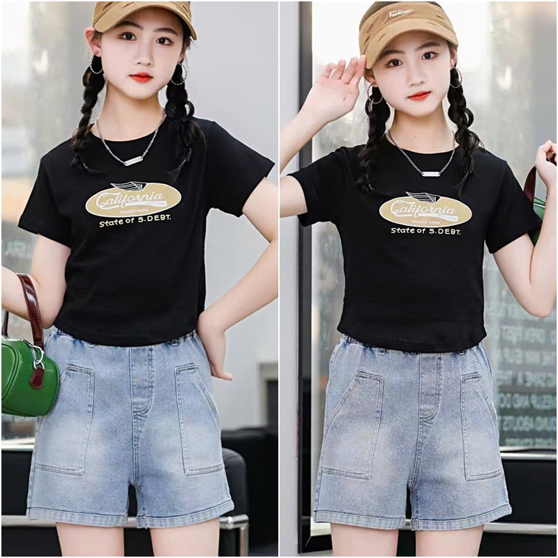 Bộ short jean bé gái CALI 1997