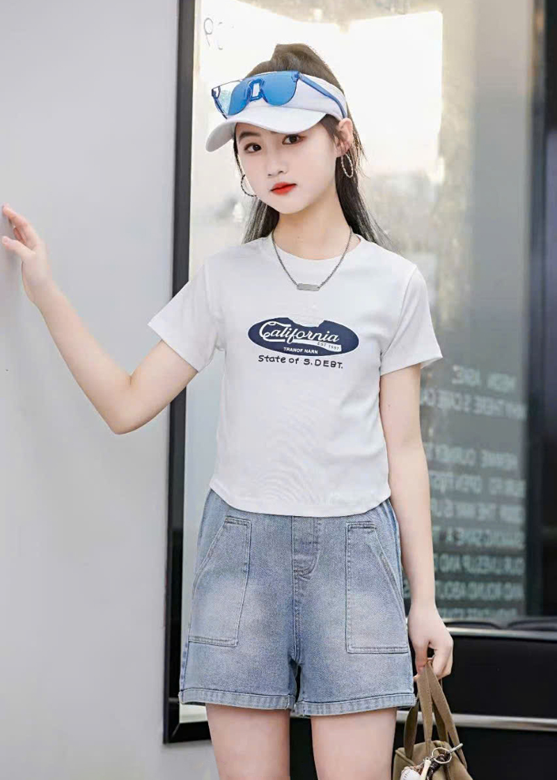 Bộ short jean bé gái CALI 1997