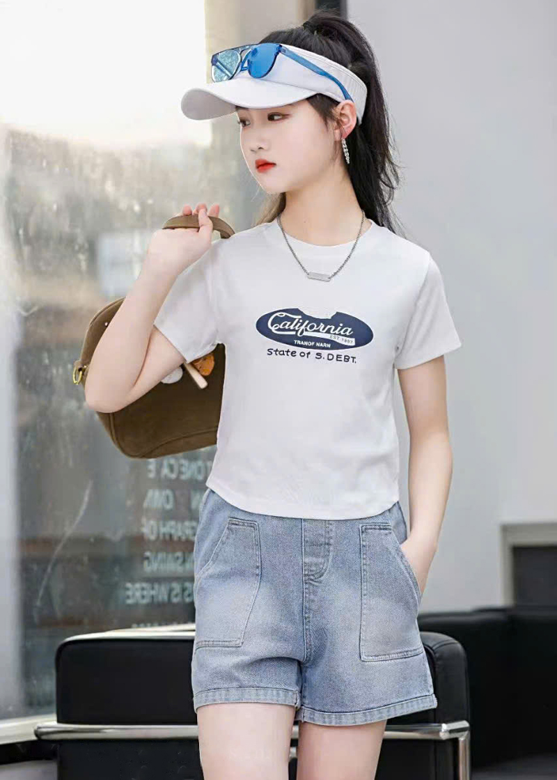 Bộ short jean bé gái CALI 1997
