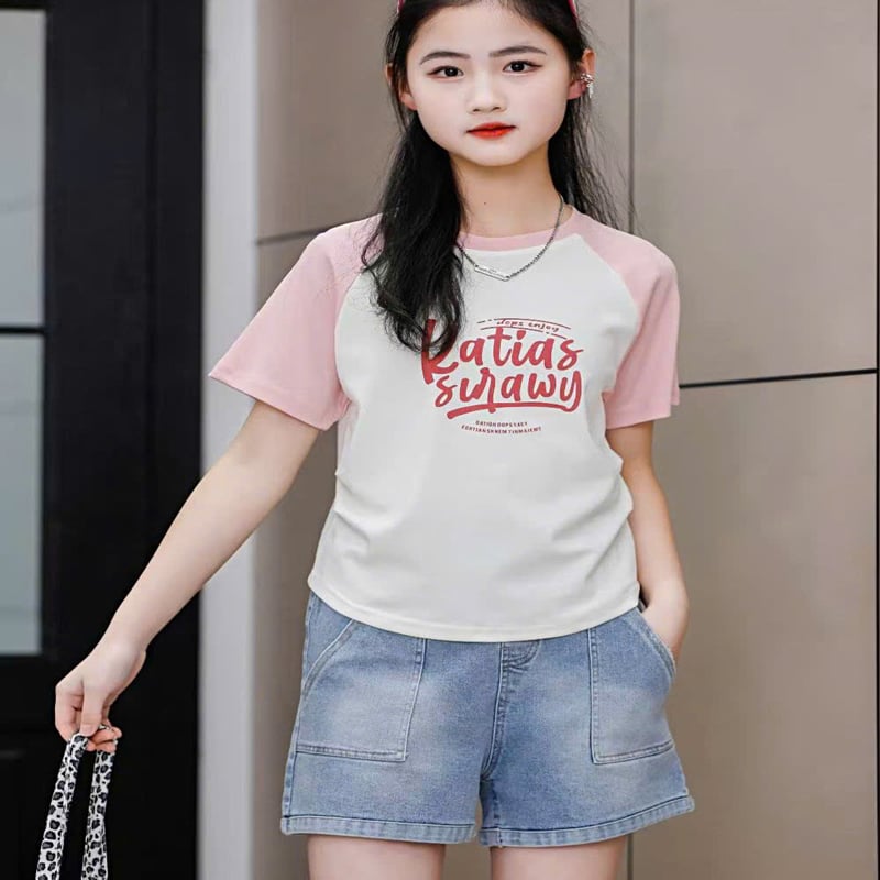 Bộ short jean bé gái KATIAS