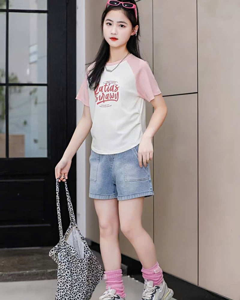 Bộ short jean bé gái KATIAS