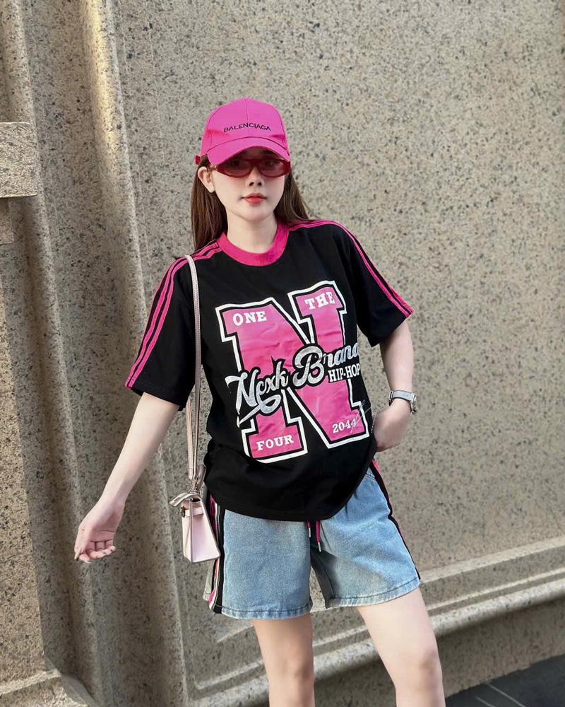 Bộ short jean bé gái N Brand