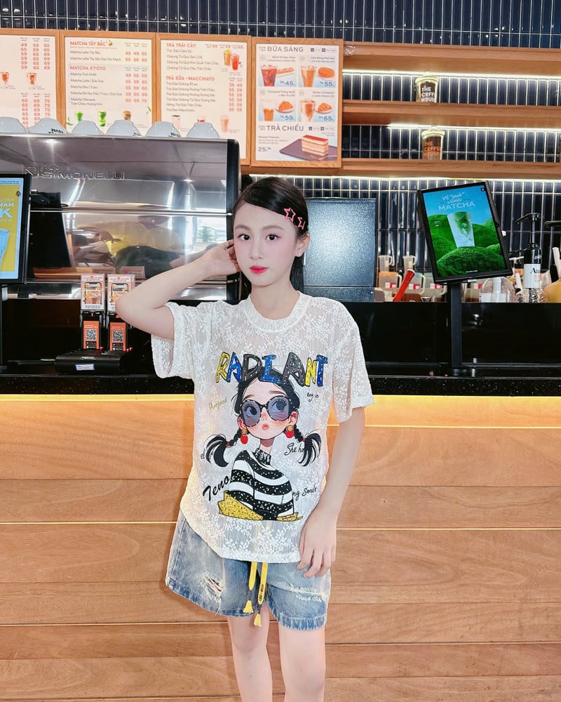 Bộ short jean bé gái Radiant
