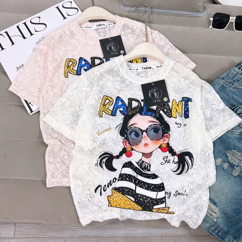 Bộ short jean bé gái Radiant