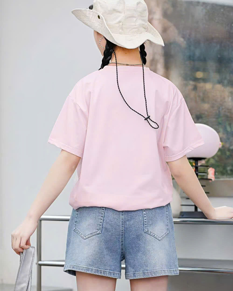 Bộ short jean bé gái thỏ NIU