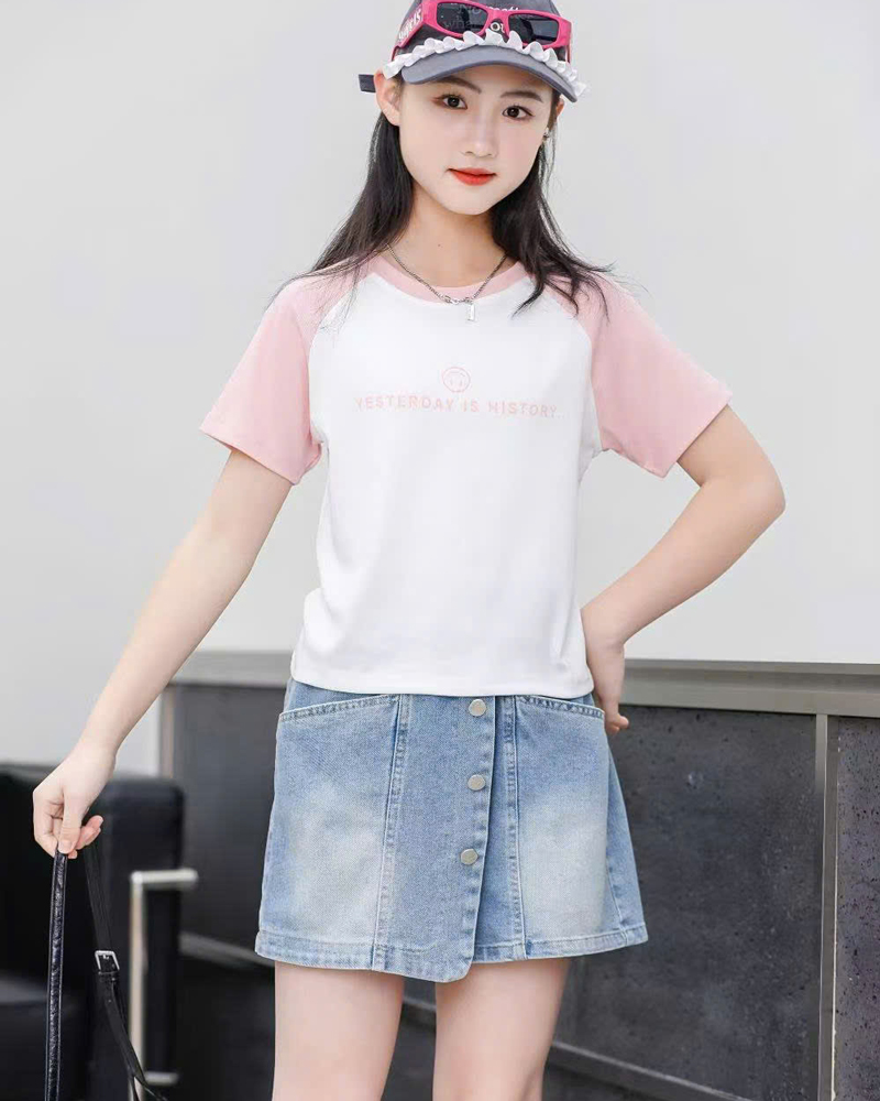 Bộ short jean bé gái YESTERDAY