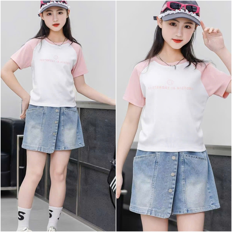 Bộ short jean bé gái YESTERDAY