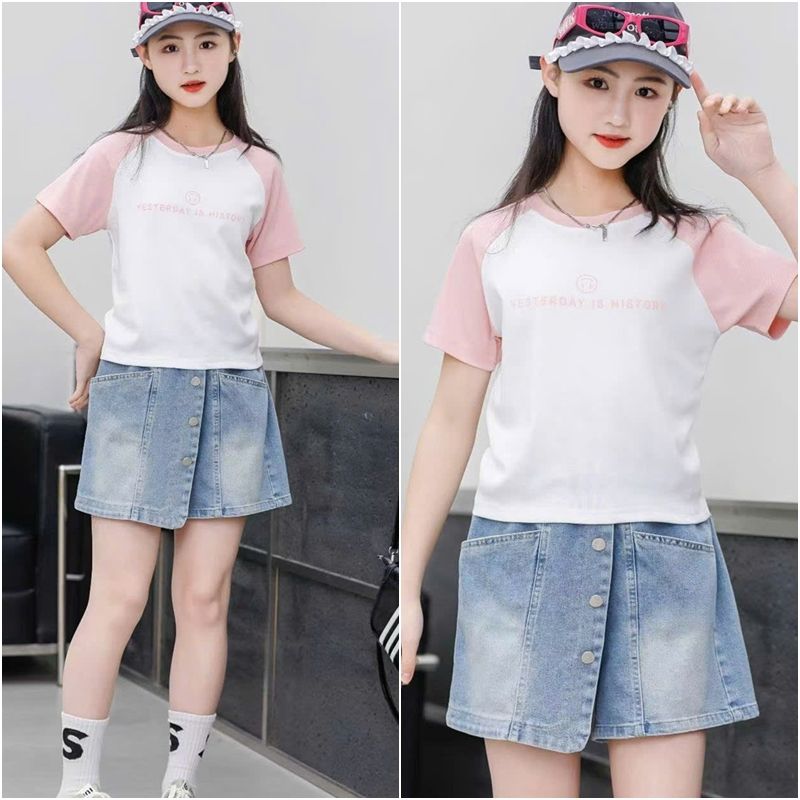 Bộ short jean bé gái YESTERDAY