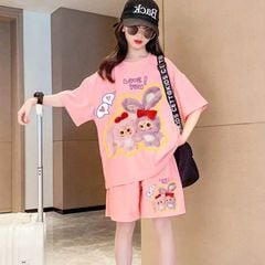 Bộ thun bé gái Baby Three hoạt hình