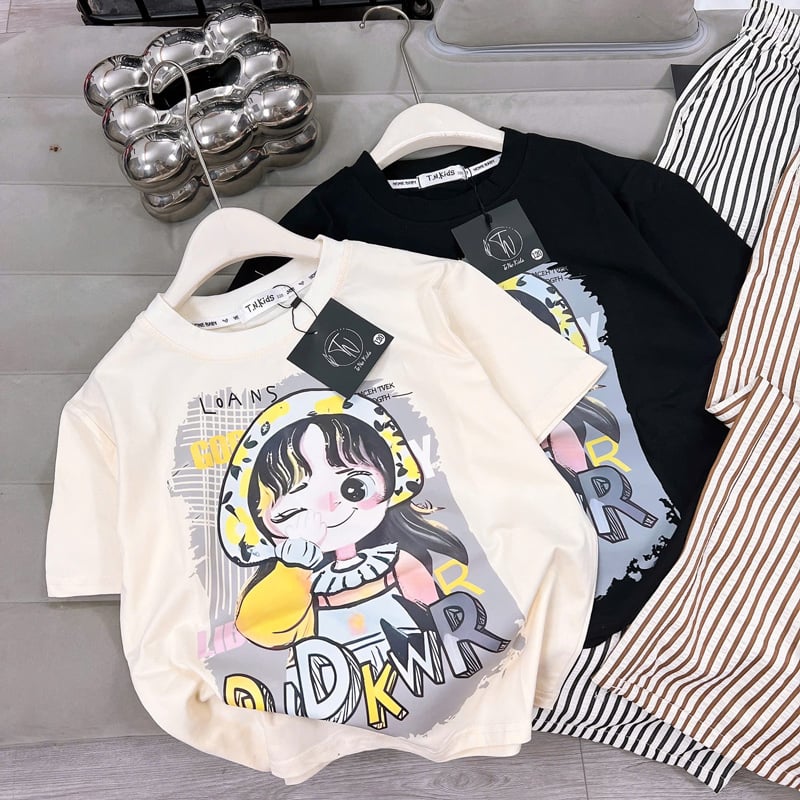 Bộ thun bé gái cô gái DKWR