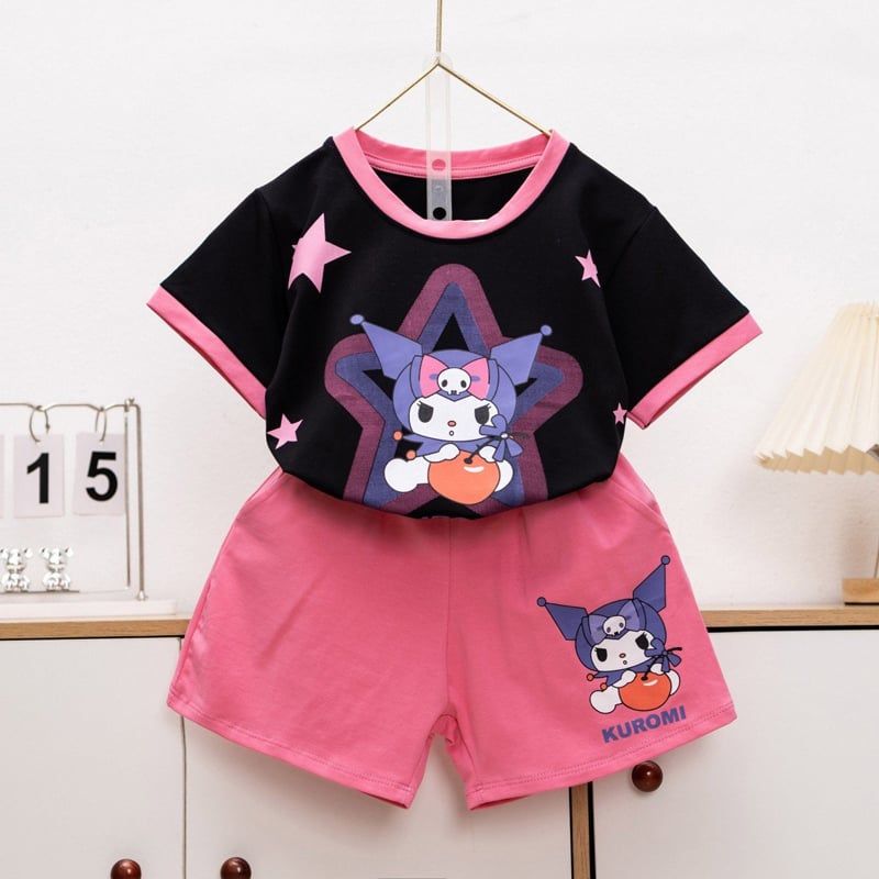 Bộ thun bé gái Kuromi Táo