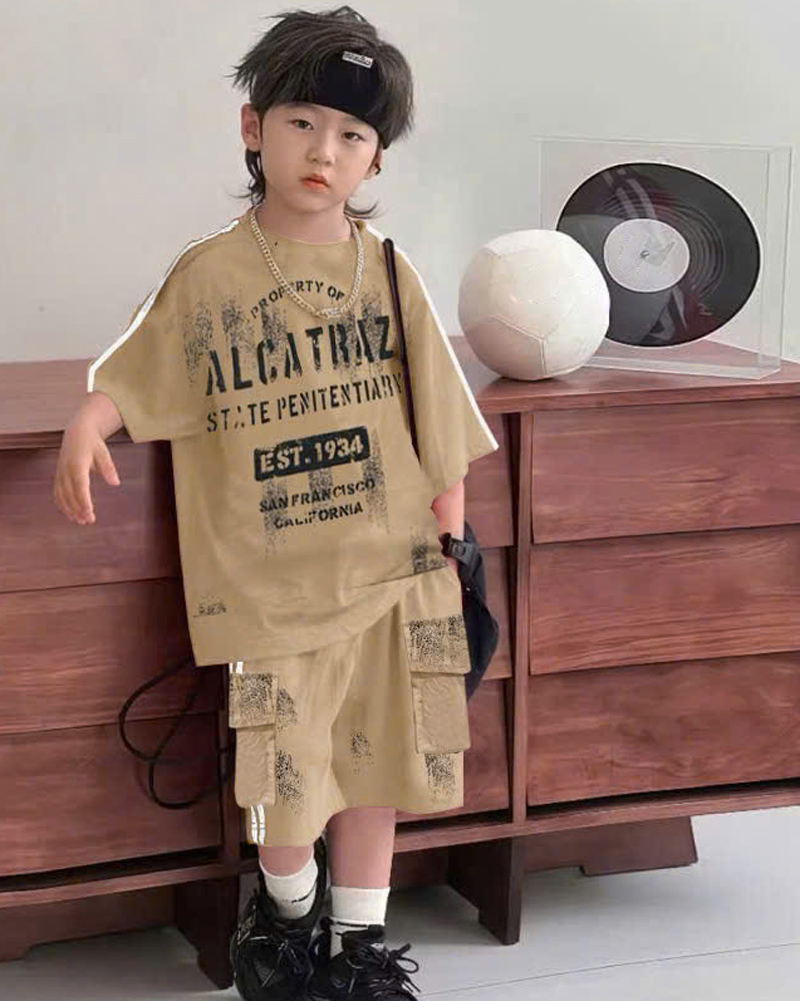 Bộ thun bé trai túi hộp Alcatra