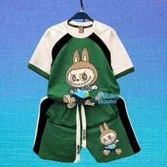 Bộ thun bé trai Labubu thể thao