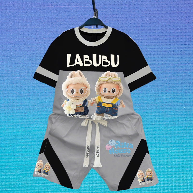 Bộ thun bé trai Labubu viền mới
