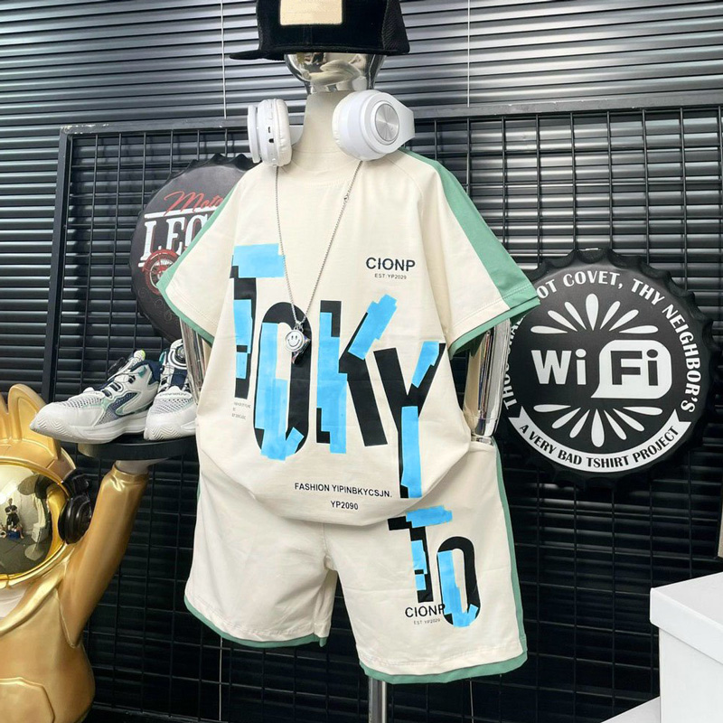 Bộ thun bé trai chữ Toky