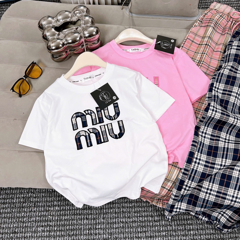 Bộ thun dài sọc bé gái Miu Miu