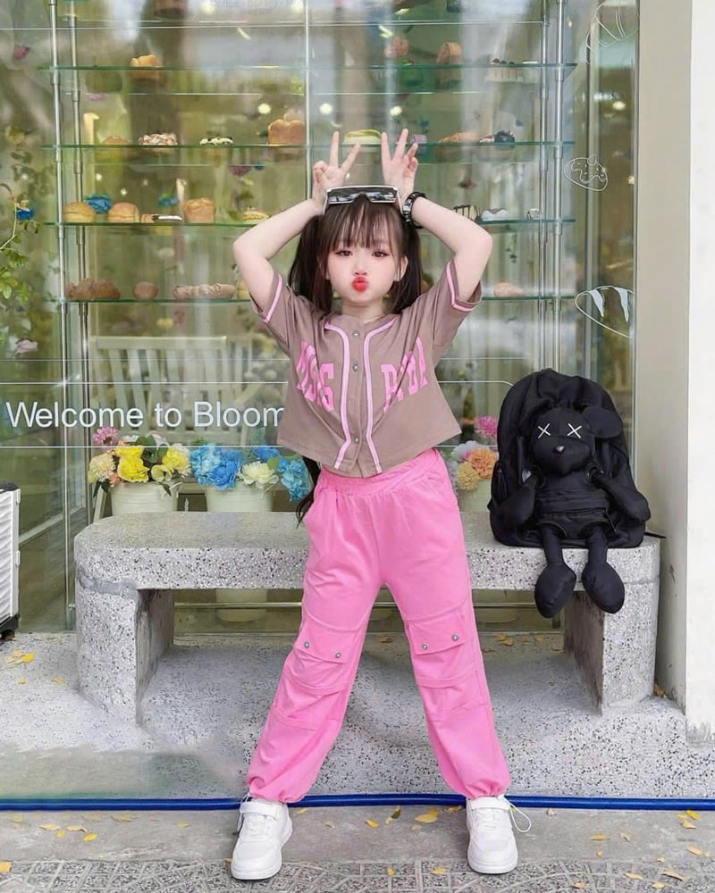 Bộ thun jogger bé gái ByBa