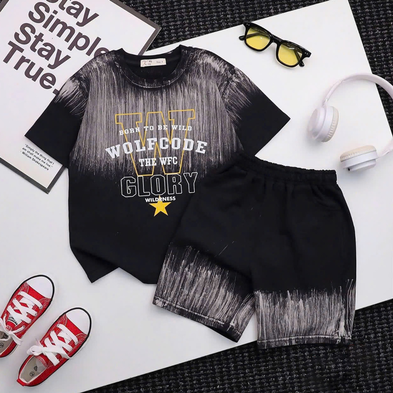 Bộ thun loang bé trai Glory