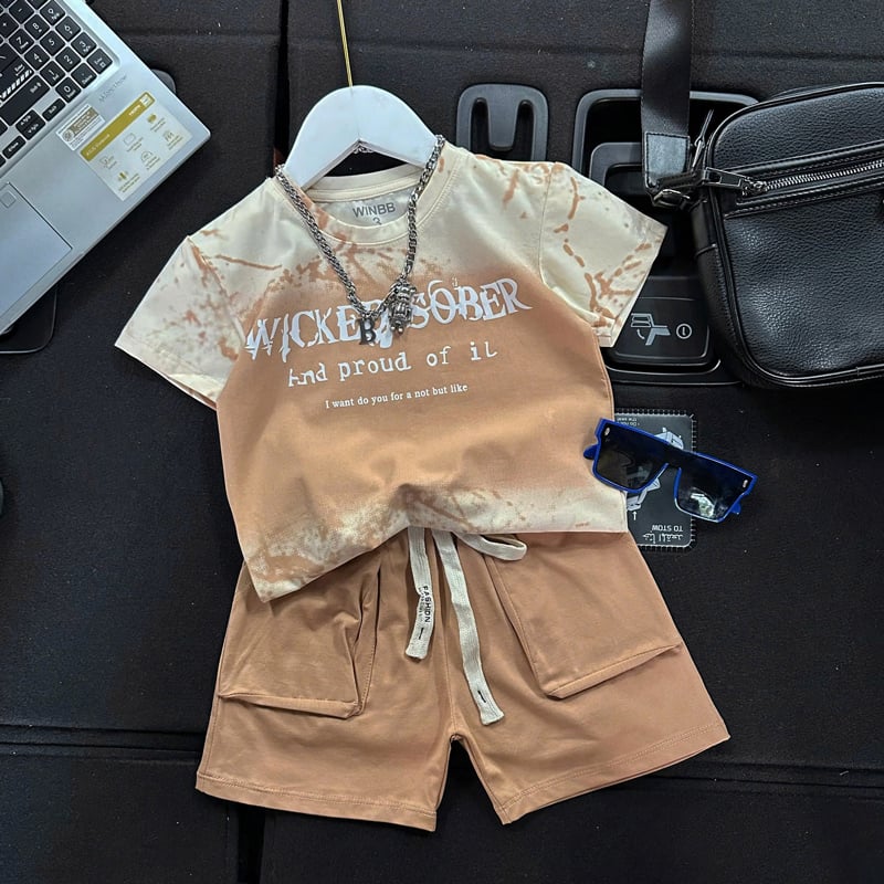 Bộ thun loang bé trai túi hộp Wicked