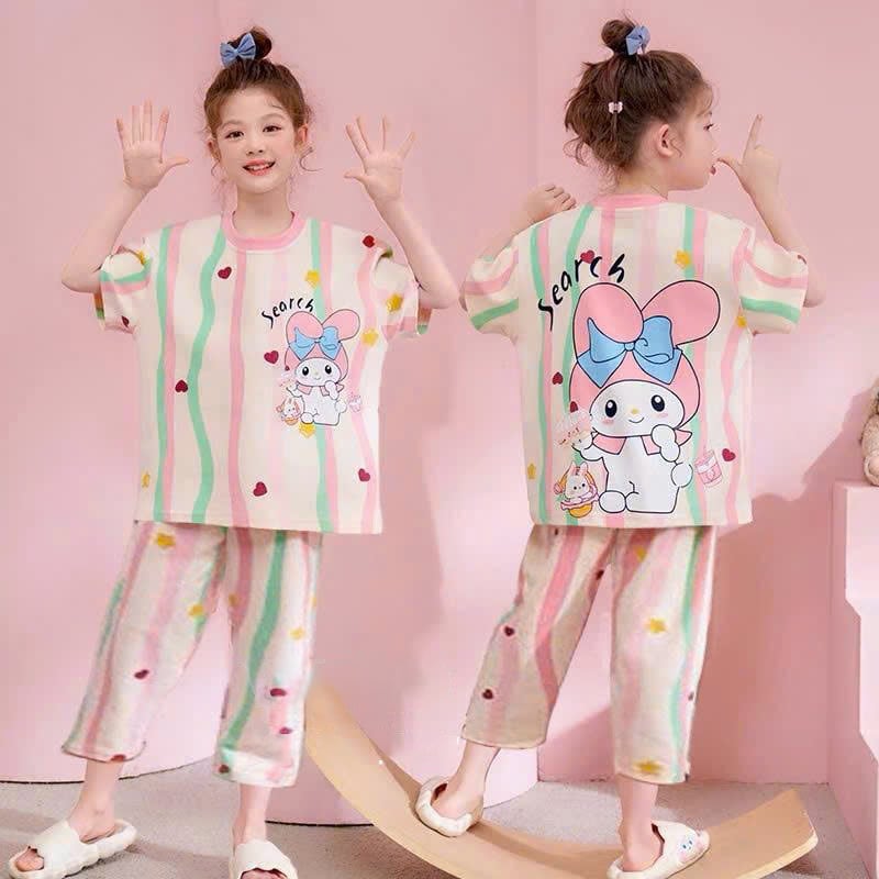 Bộ thun lửng bé gái hoạt hình