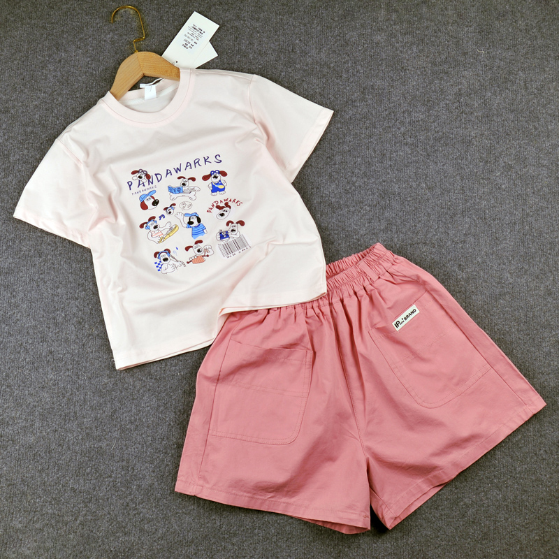 Bộ short thun bé gái PANDAWALK