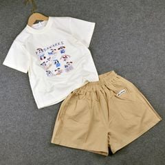 Bộ short thun bé gái PANDAWALK