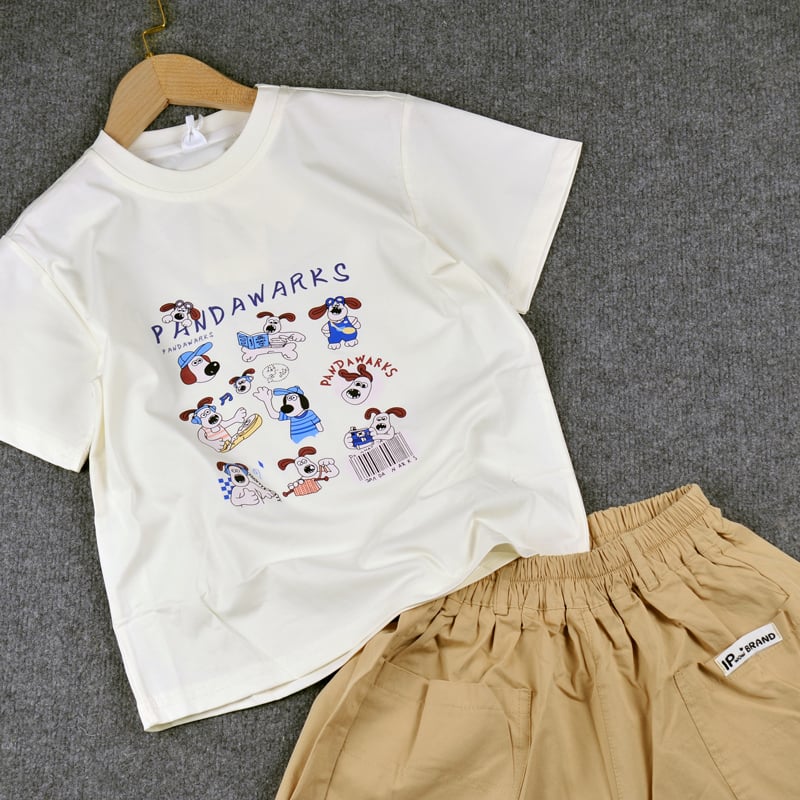 Bộ short thun bé gái PANDAWALK