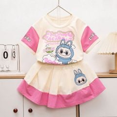 Bộ váy bé gái Labubu Boom
