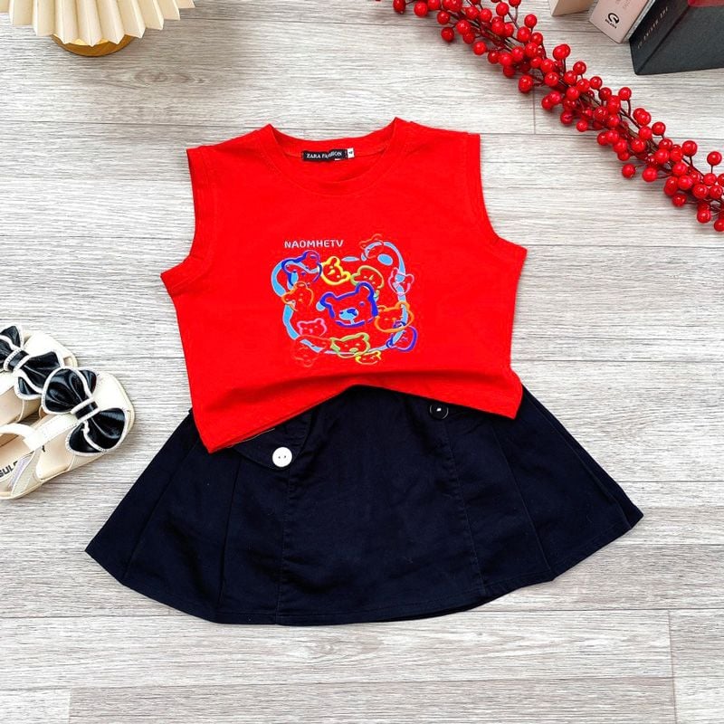 Bộ váy nhiều gấu