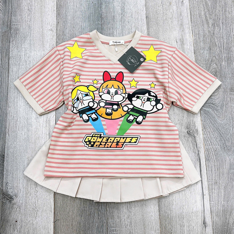 Bộ váy bé gái sọc 3 Powerpuff Girl