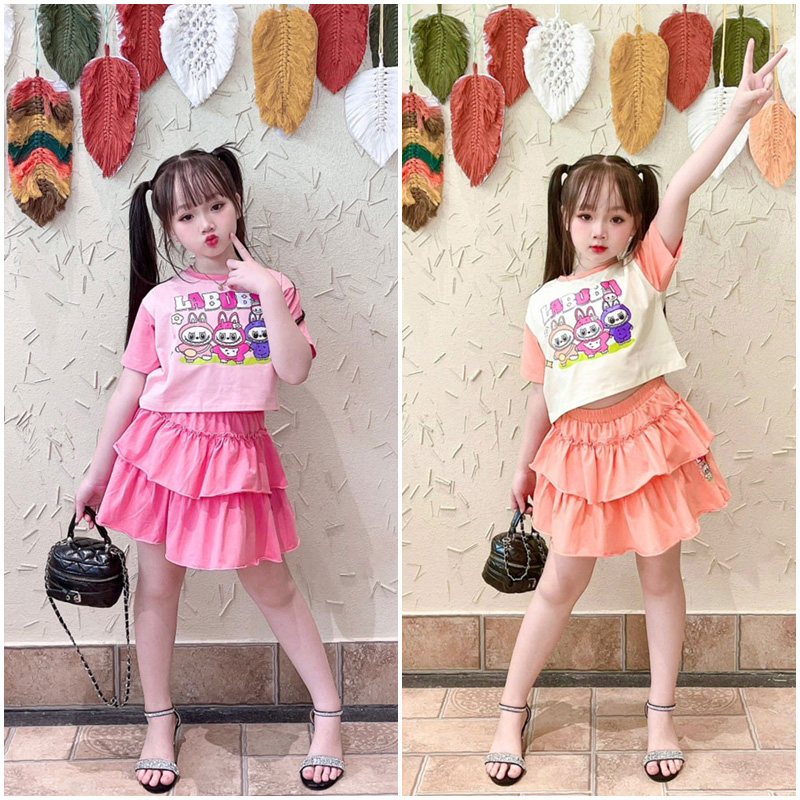 Bộ váy tầng bé gái Labubu