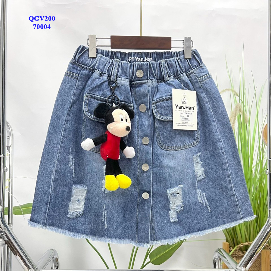 Chân váy jean mickey 70004