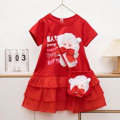 Đầm bé gái Baby Three nơ túi