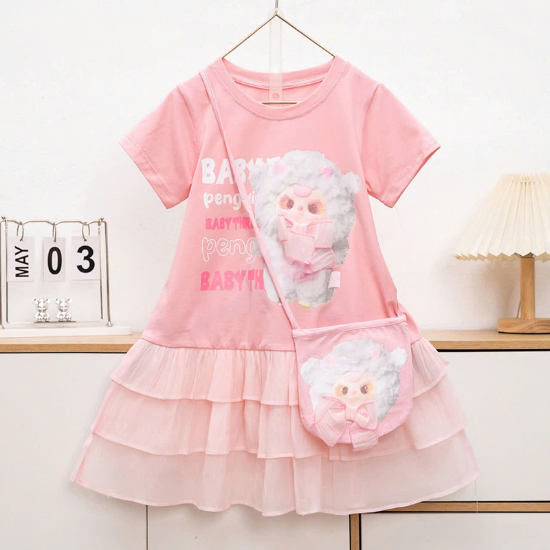 Đầm bé gái Baby Three nơ túi