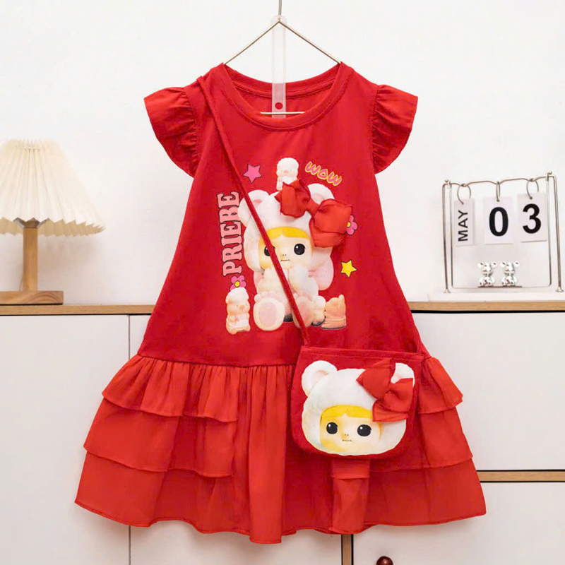 Đầm bé gái Baby Three wow túi