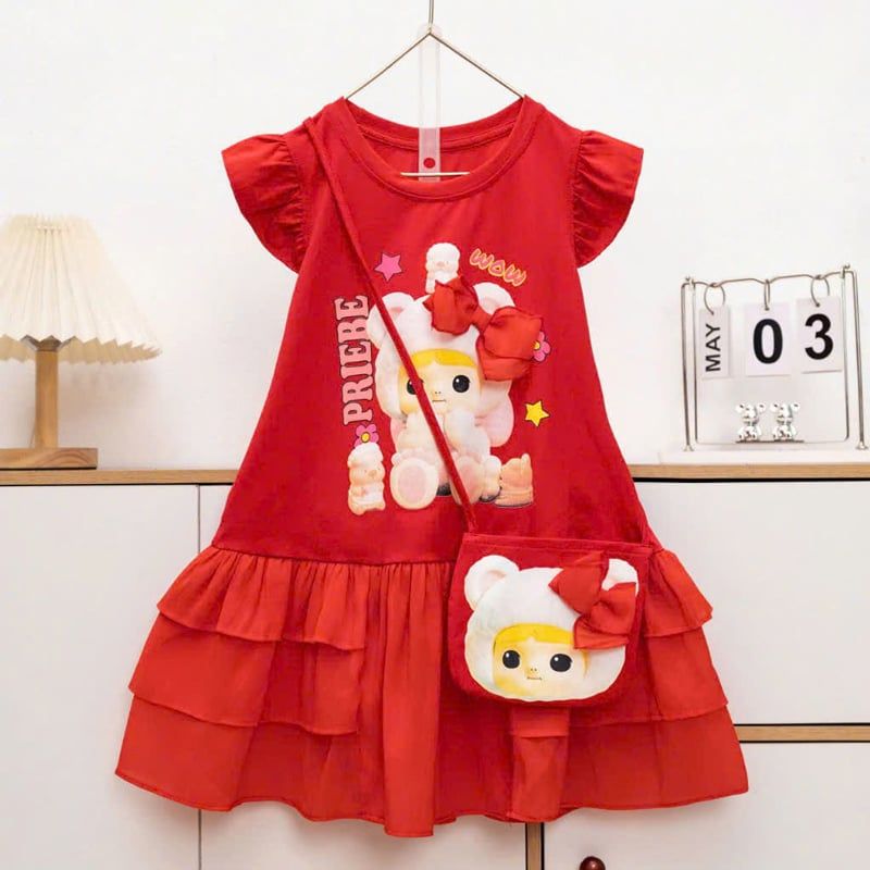 Đầm bé gái Baby Three wow túi