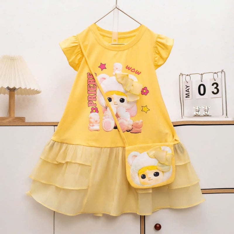 Đầm bé gái Baby Three wow túi