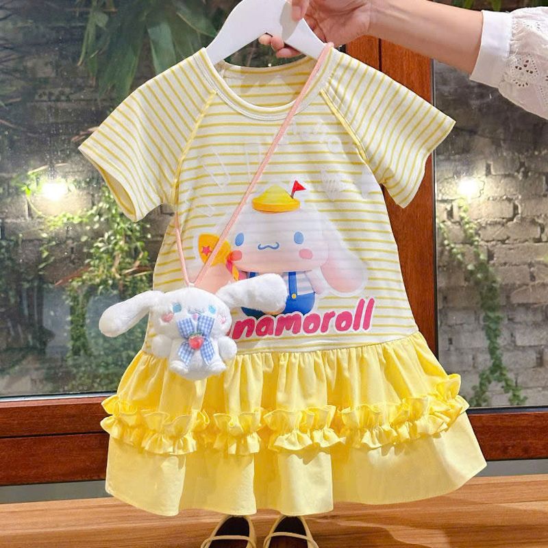 Đầm bé gái Cinnamoroll kèm túi đeo