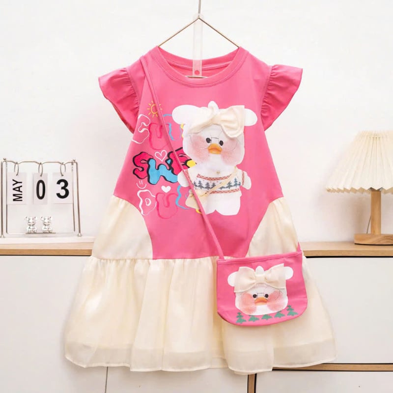 Đầm bé gái Vịt Sweet kèm túi