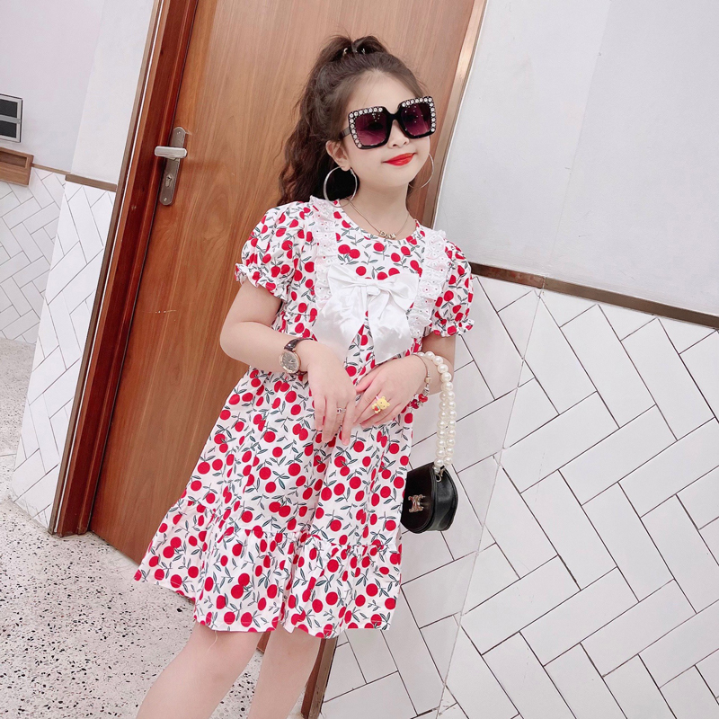 Đầm bé gái kate ren nơ