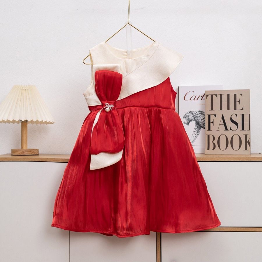 Đầm bé gái nhũ nơ