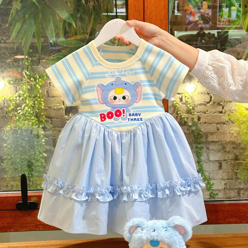 Đầm bé gái sọc Baby Three Boo