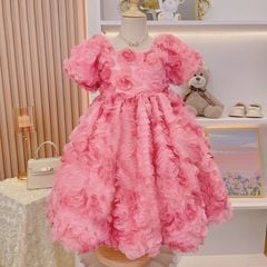 Đầm bé gái hoa hồng Lolita