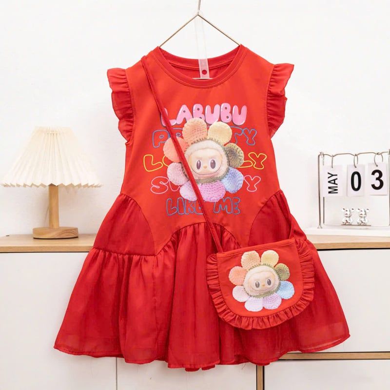 Đầm thun bé gái Labubu Like Me