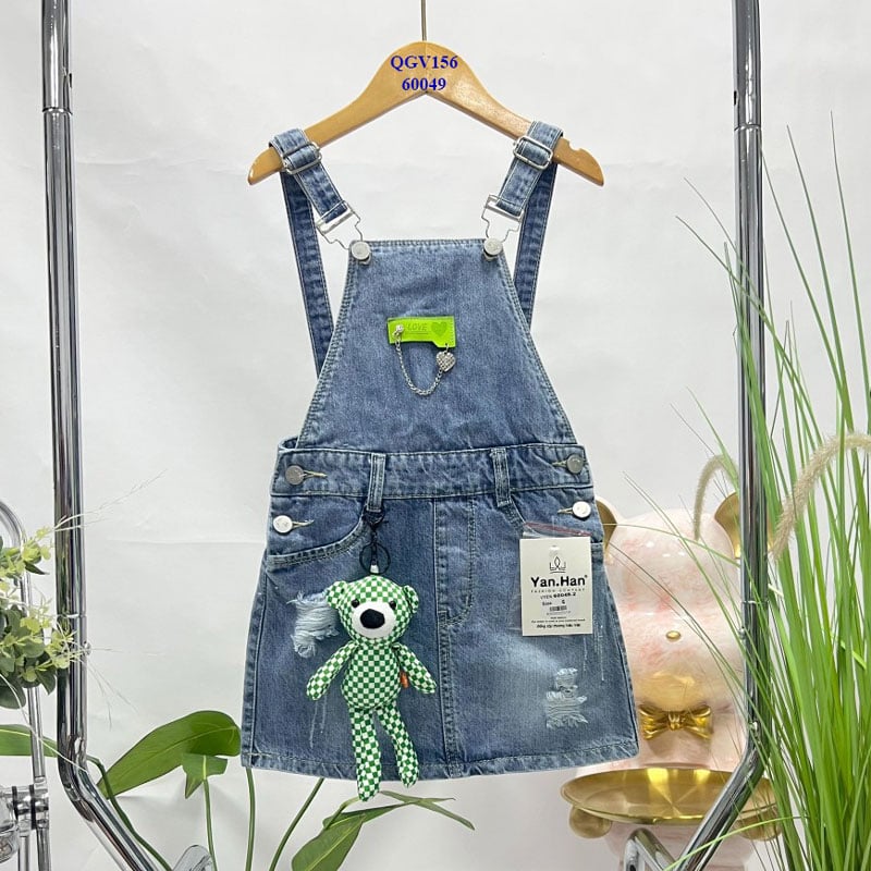 Đầm yếm jean bé gái 60049